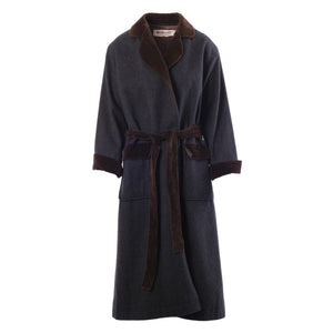 Saint Laurent Rive Gauche Paris Velvet Trim Wool Coat – '70s