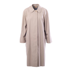 Burberry Vintage Beige Car Coat with Nova Check Lining - '80s