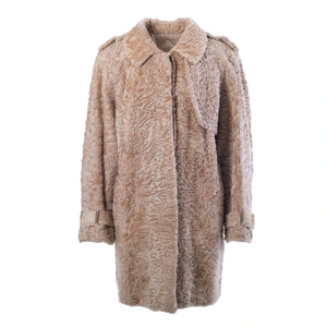 Collection Privée Vintage Beige Astrakhan Shearling Coat -'60s