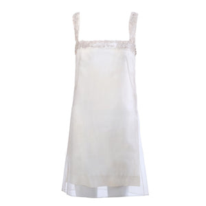 Alberta Ferretti Ivory Lace Slip Dress -'90s