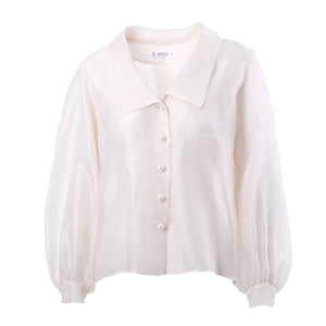 Yves Saint Laurent Rive Gauche Sheer Silk Blouse - '80s