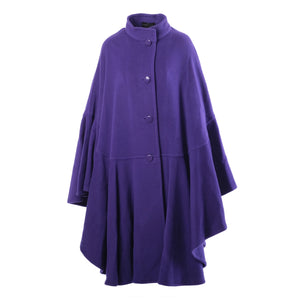 Roberto Capucci Vintage Haute Couture Purple Wool Cape - '70s
