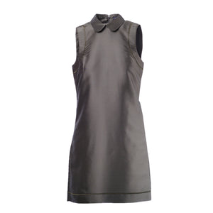 Max Mara Green Sleeveless A-Line Dress with Collar- '10s
