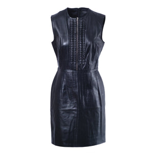 Richmond Black Leather Tailored Dress - '00s