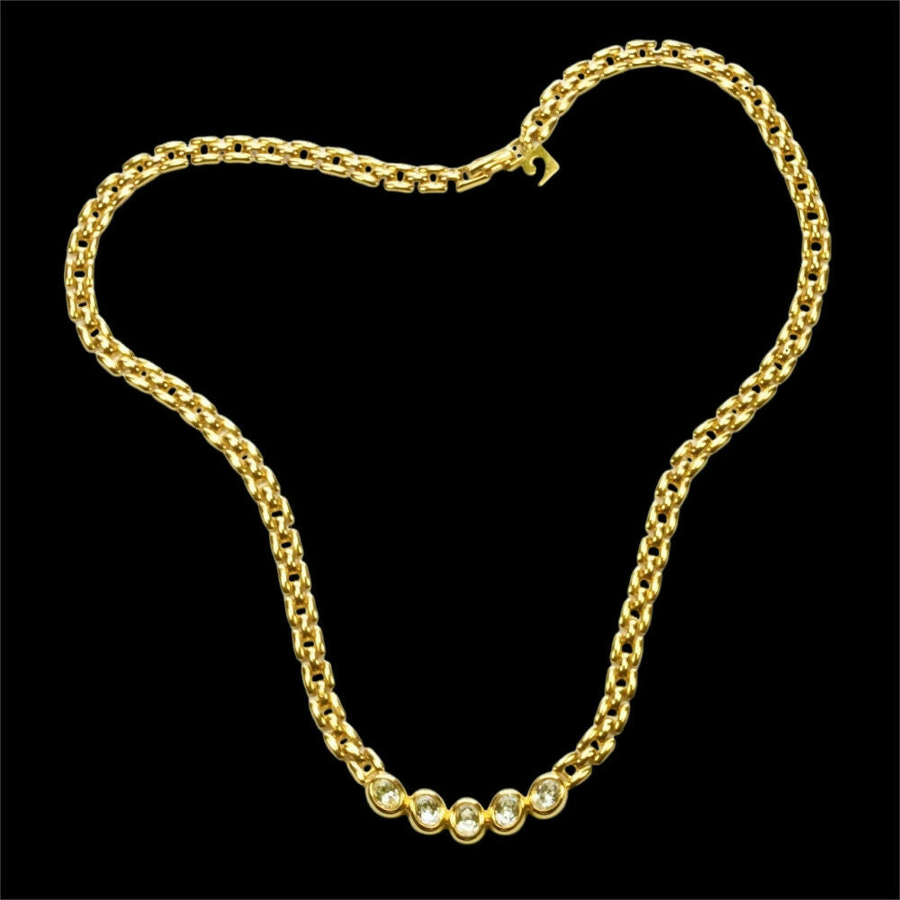 pierre-cardin-gold-plated-chain-necklace-with-five-clear-oval-crystals-pendant-6p