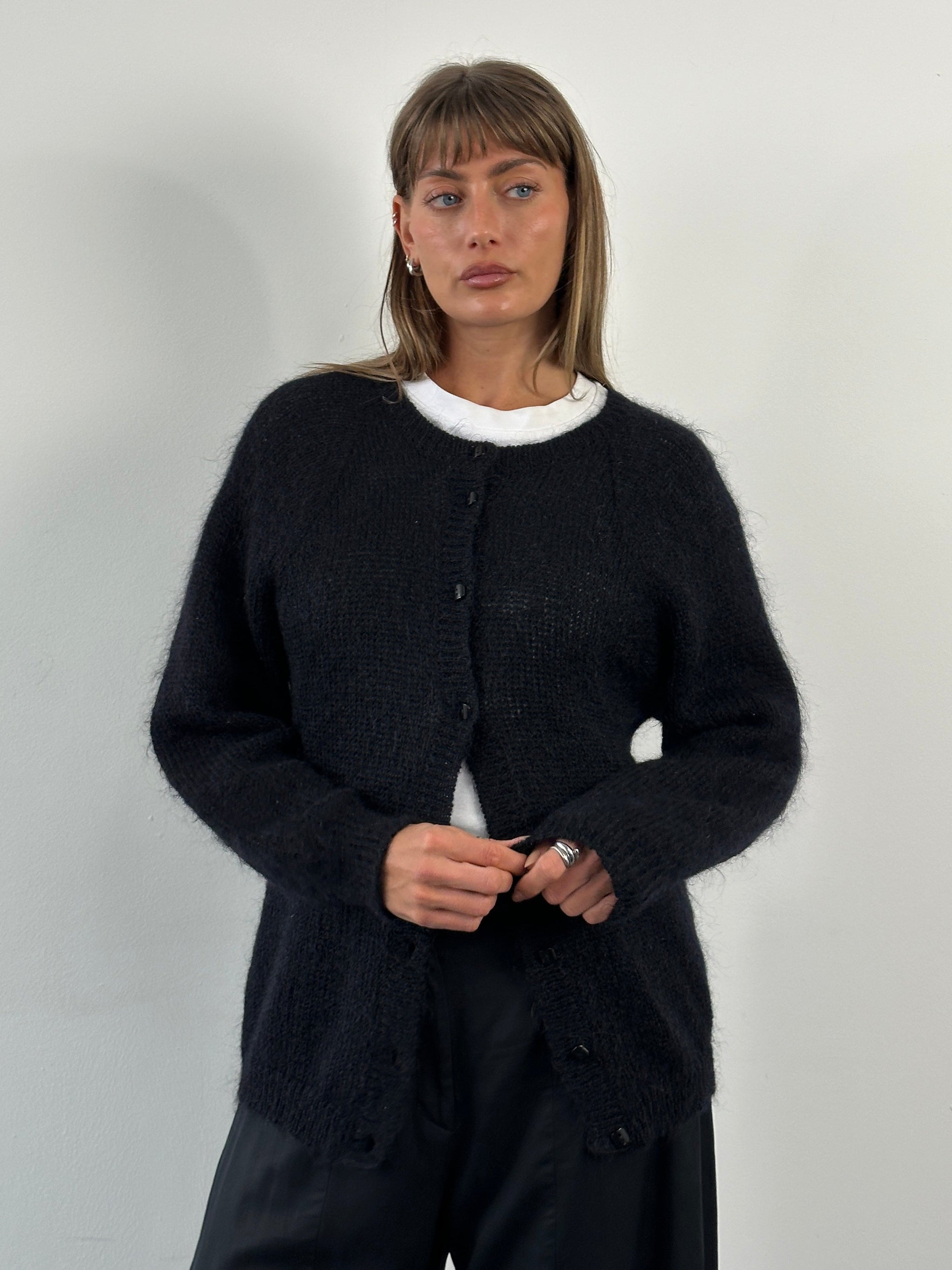 St Michael 1990s Mohair Cardigan - L – Peekaboo Vintage Marketplace