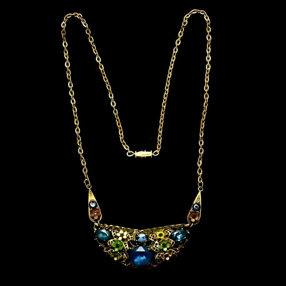 czech-gilt-metal-enamel-flower-blue-glass-necklace-circa-1930s-6z