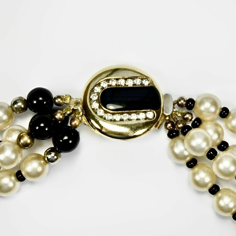 four-strand-faux-pearl-and-black-glass-bead-necklace-with-ornate-clasp-6p