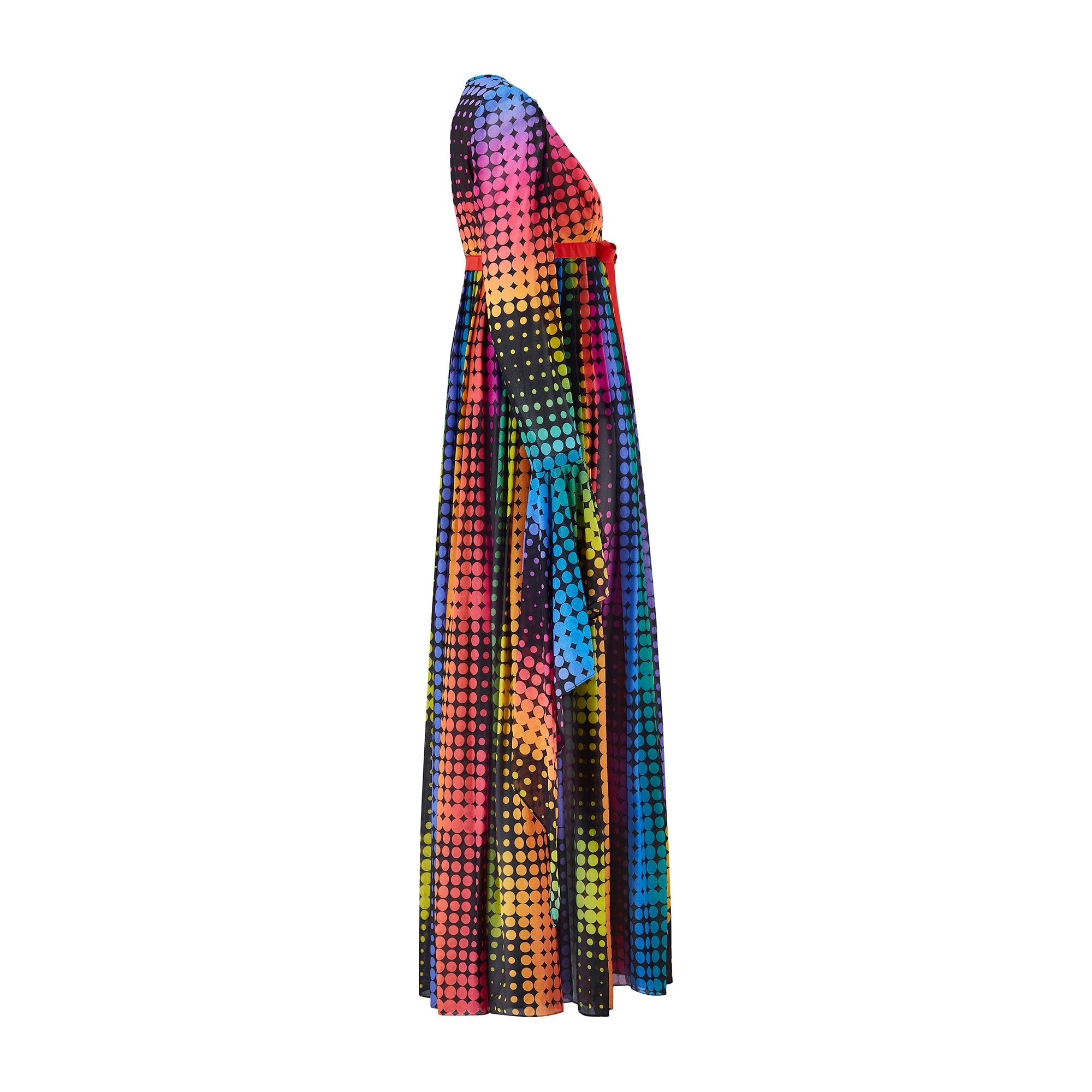 jean varon maxi dress 1970s Jean Varon Rainbow Maxi-Dress with Angel-Sleeves – Peekaboo Vintage  Marketplace