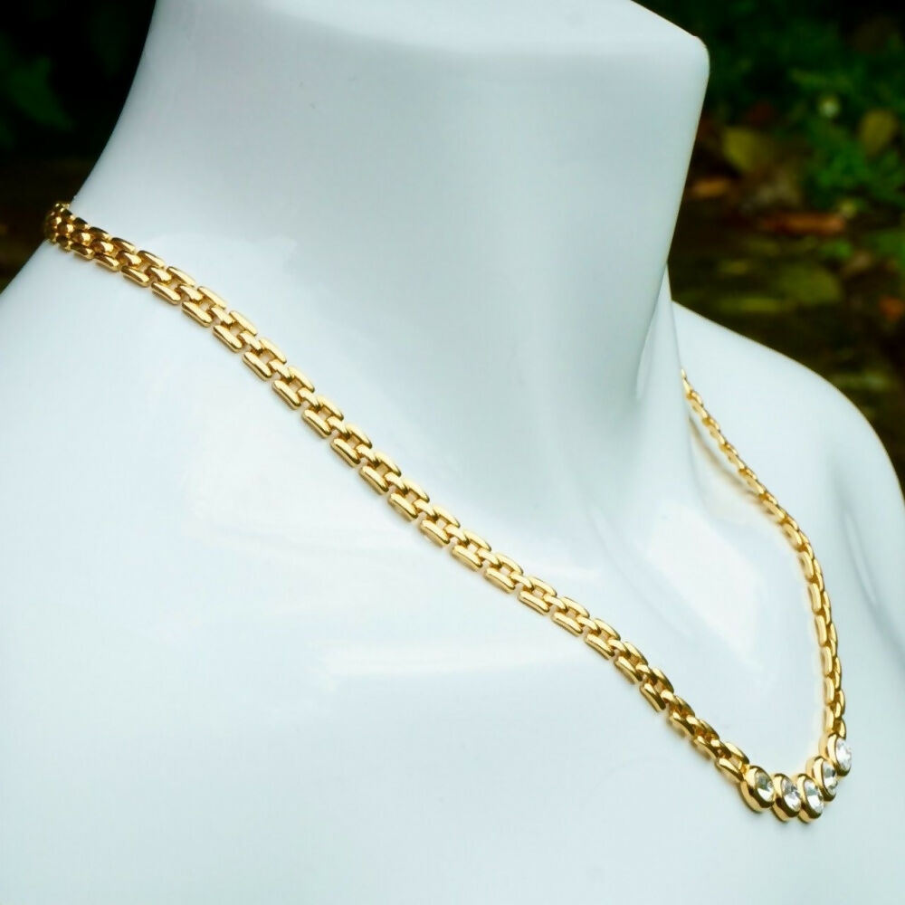 pierre-cardin-gold-plated-chain-necklace-with-five-clear-oval-crystals-pendant-3p