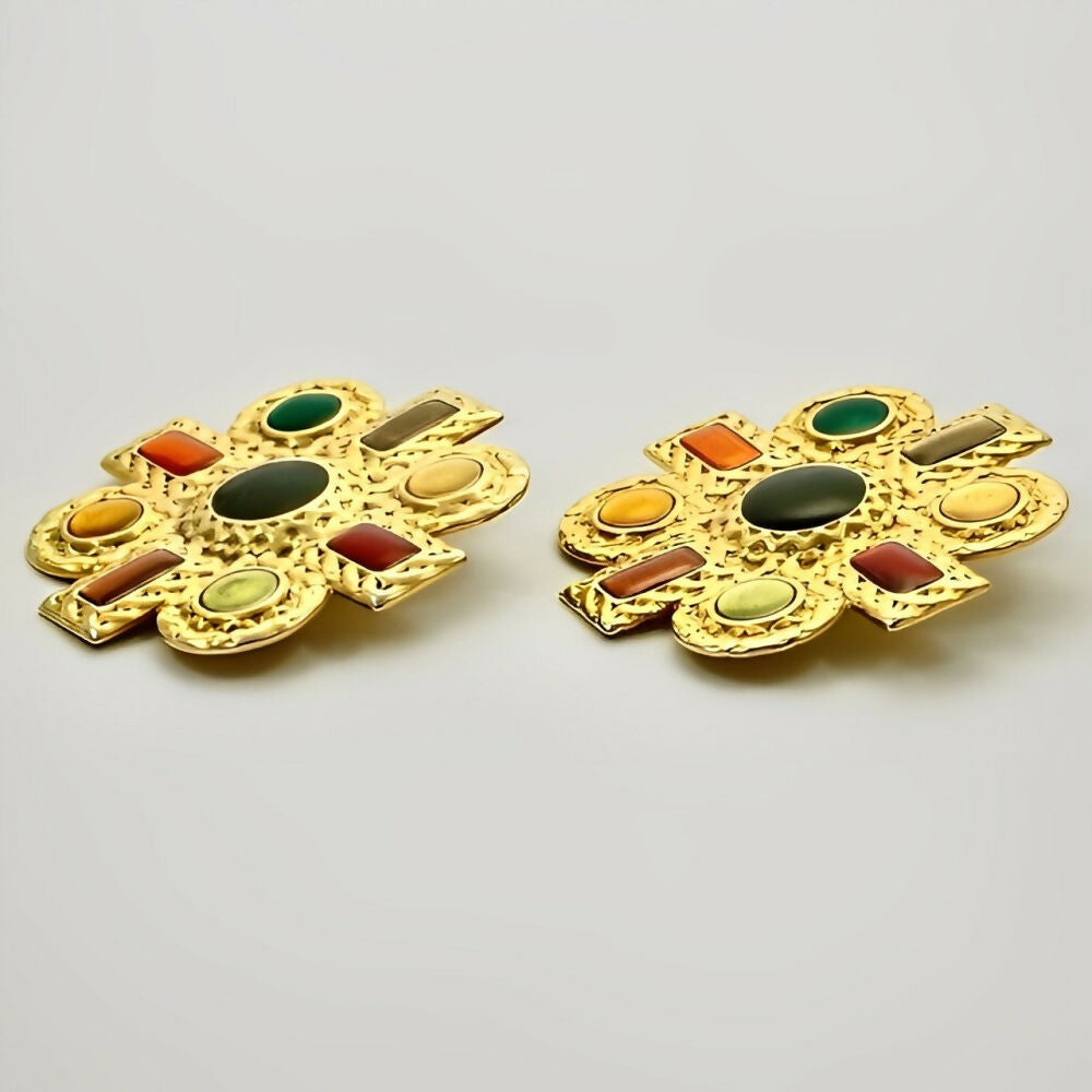 gold-tone-stamped-multi-coloured-clip-on-earrings-3z