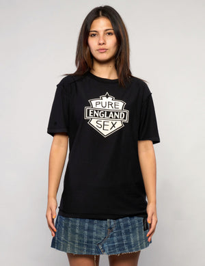 Pure S'x England Tee in Black