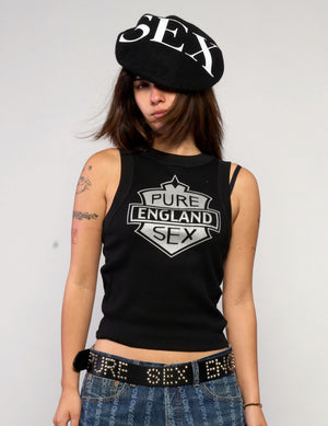 Pure S'x England Vest in Black