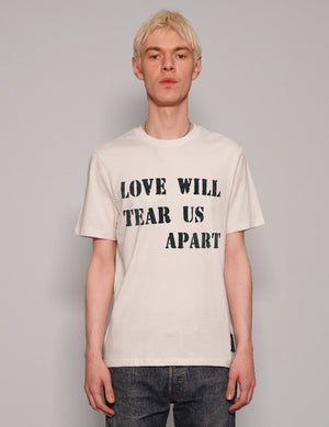 'Love Will Tear Us Apart' T-Shirt in Ecru