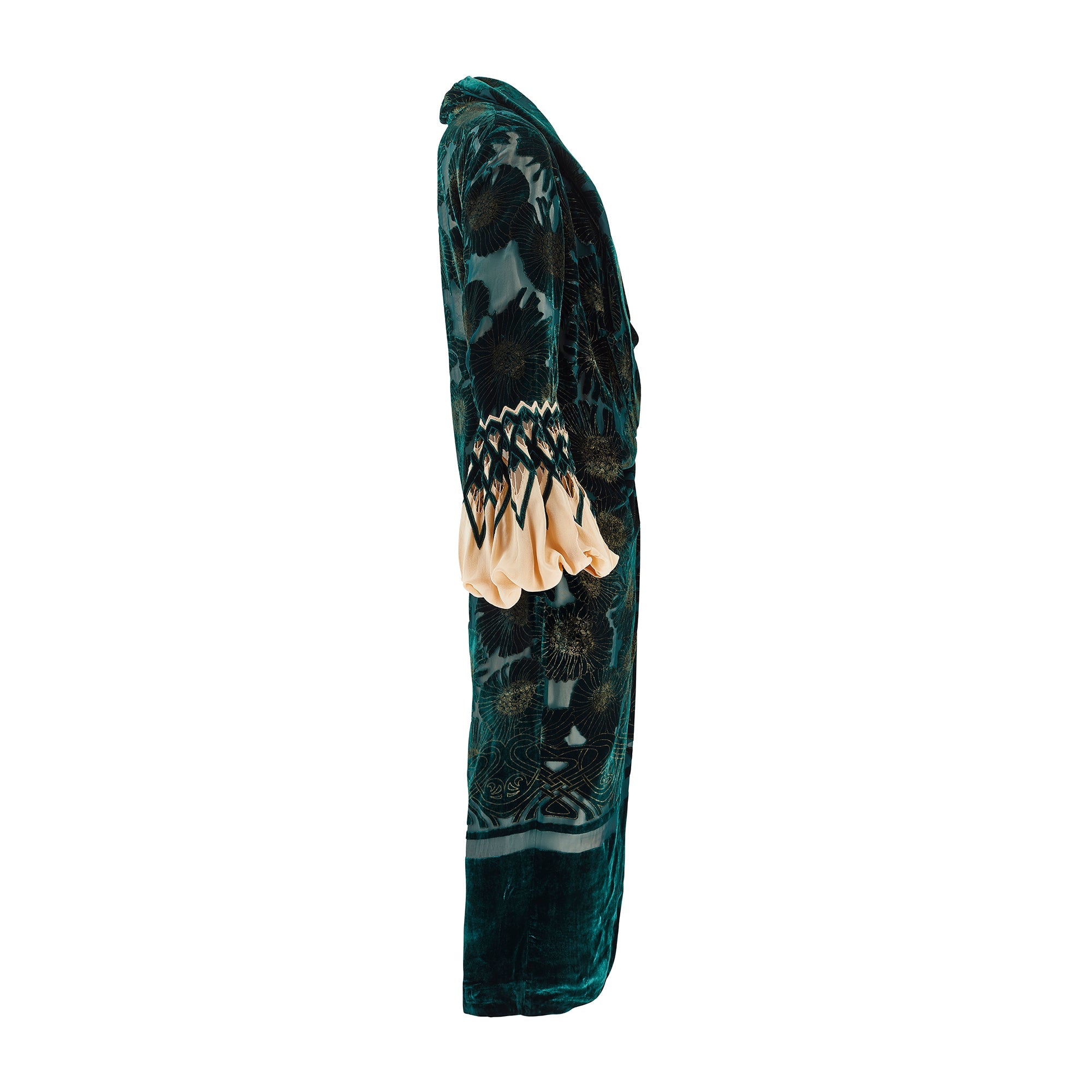 slim fit dress slacks Florentine Velvet Coatdress. Moss Green – Miss Rose Sister Violet main image 0
