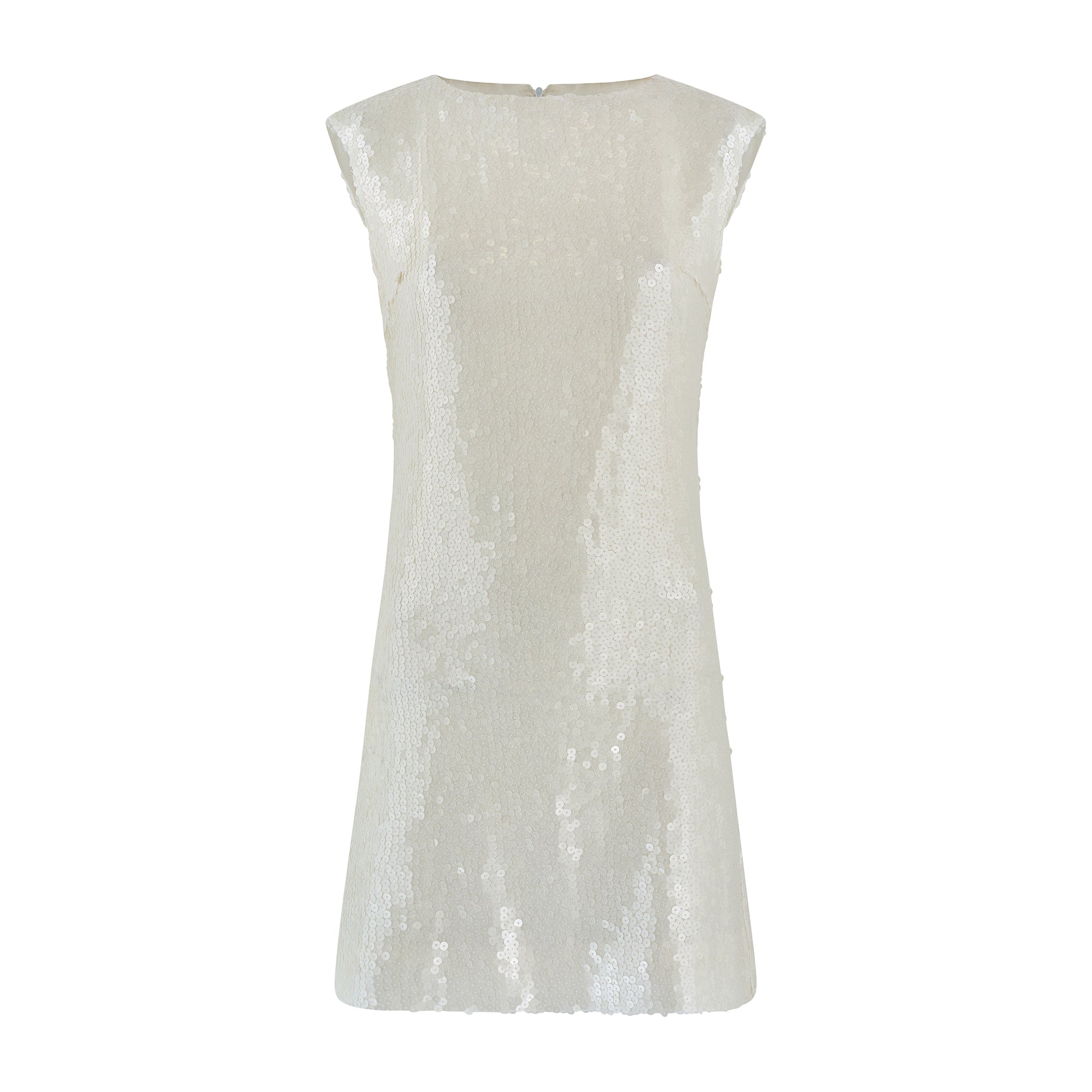 2007 Runway Documented Chanel Off-White Sequin Mini Dress Peekaboo Vintage Marketplace 2007 Runway Documented Chanel Off-White Sequin Mini Dress Peekaboo Vintage Marketplace