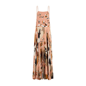 2012 Gucci Documented Peach Floral Maxi-Dress