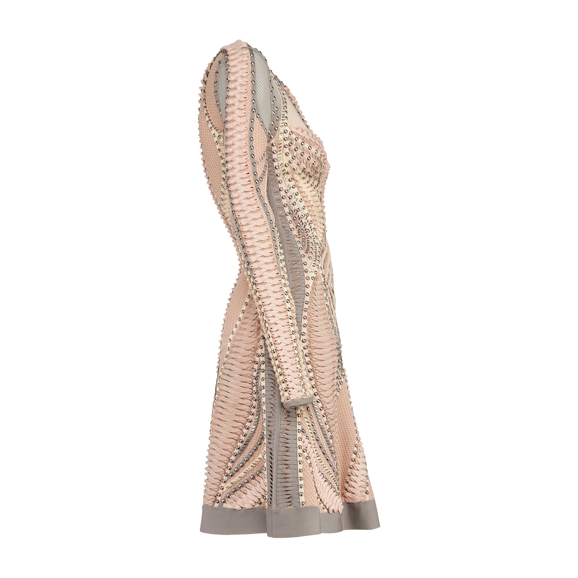 herve leger grey bandage dress Herve Leger Ombré Bandage Strapless Fishtail Dress (Gray) – The Closet New  York main image 1