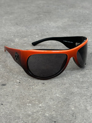 Vintage 2000s Shield Wrap Logo Sunglasses