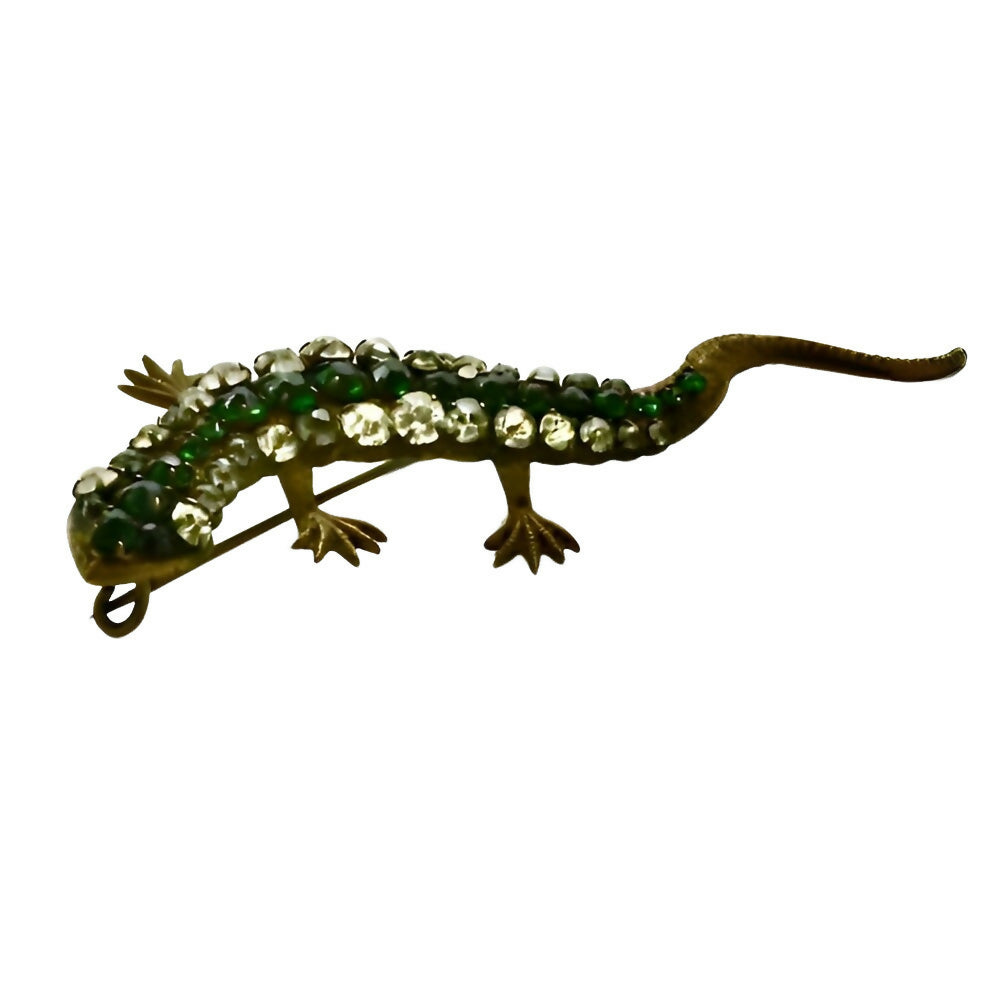 Art-Deco-Green-and-Clear-Paste-Stone-Lizard-Brooch-circa-1920s-2z(2)