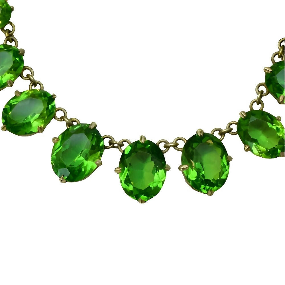 art-deco-gold-plated-necklace-with-apple-green-paste-stone-drops-circa-1930s-4p