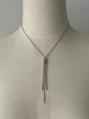 Emporio Armani 2000s Sterling Silver Lariat Necklace