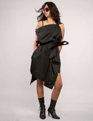 The Pirate Dress – Black Taffeta