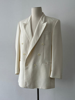 Vintage 1990s Wool Double Breasted Tailored Blazer - 44L