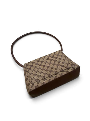 Vintage Gucci GG Monogram Shoulder Bag with Leather Pouch