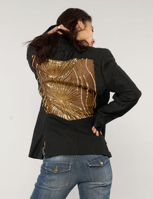 Party Back Tuxedo - Gold Sequin