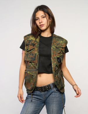Tactical Gilet Jacket in Flecktarn Camo