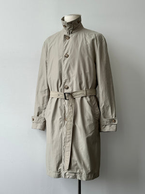 Hugo Boss 2000s High Neck Belted Trench Coat - L