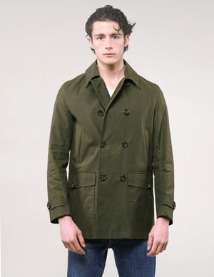 Vintage Oliver Spencer Peacoat in Khaki