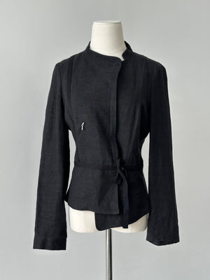 Vintage 1990s Pure Linen Tailored Jacket - S