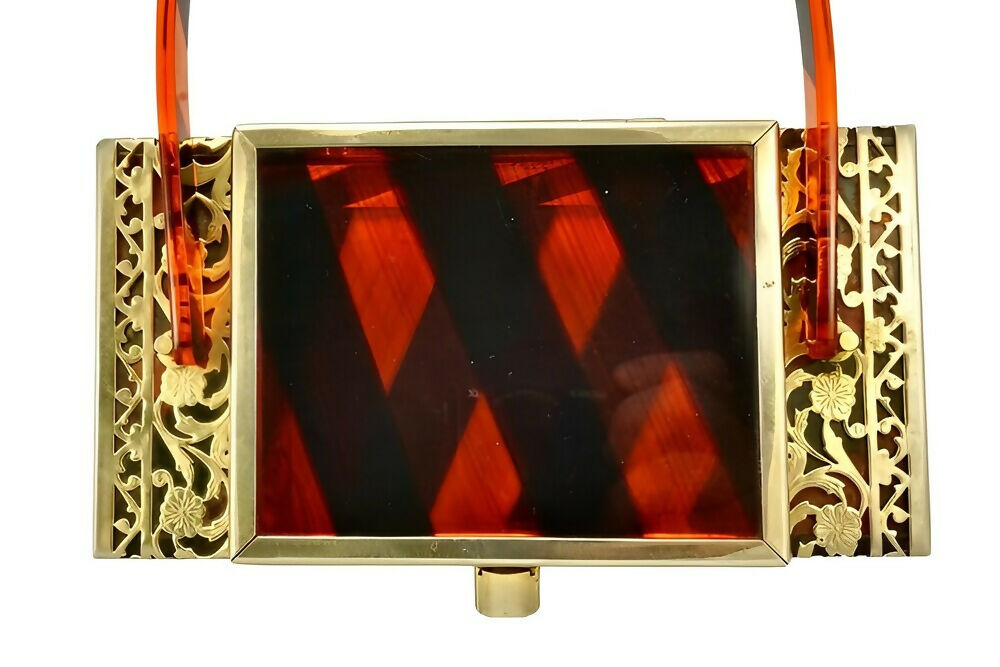 tyrolean-new-york-gold-tone-filigree-black-and-orange-striped-lucite-handbag-3p