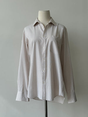 Yves Saint Laurent Chemises 1990s Cotton Check Shirt - M