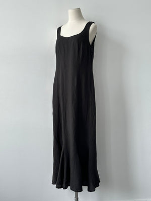 Max Mara Weekend 2000s Pure Linen Floor Length Dress - M-L