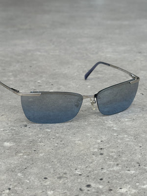 Versace 2000s Rimess Rectangular Sunglasses