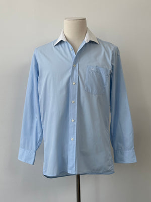 Christian Dior 1990s Contrast Collar Cotton Shirt - XS