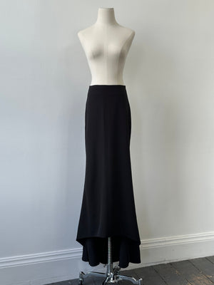 Vintage 2000s Crepe Fishtail Maxi Skirt - W26