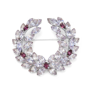 1950s Christian Dior Mitchel Maer Purple Wreath Brooch
