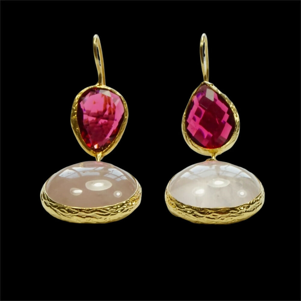 gold-plated-teardrop-and-round-purple-and-pink-glass-crystals-pierced-drop-earrings-6p