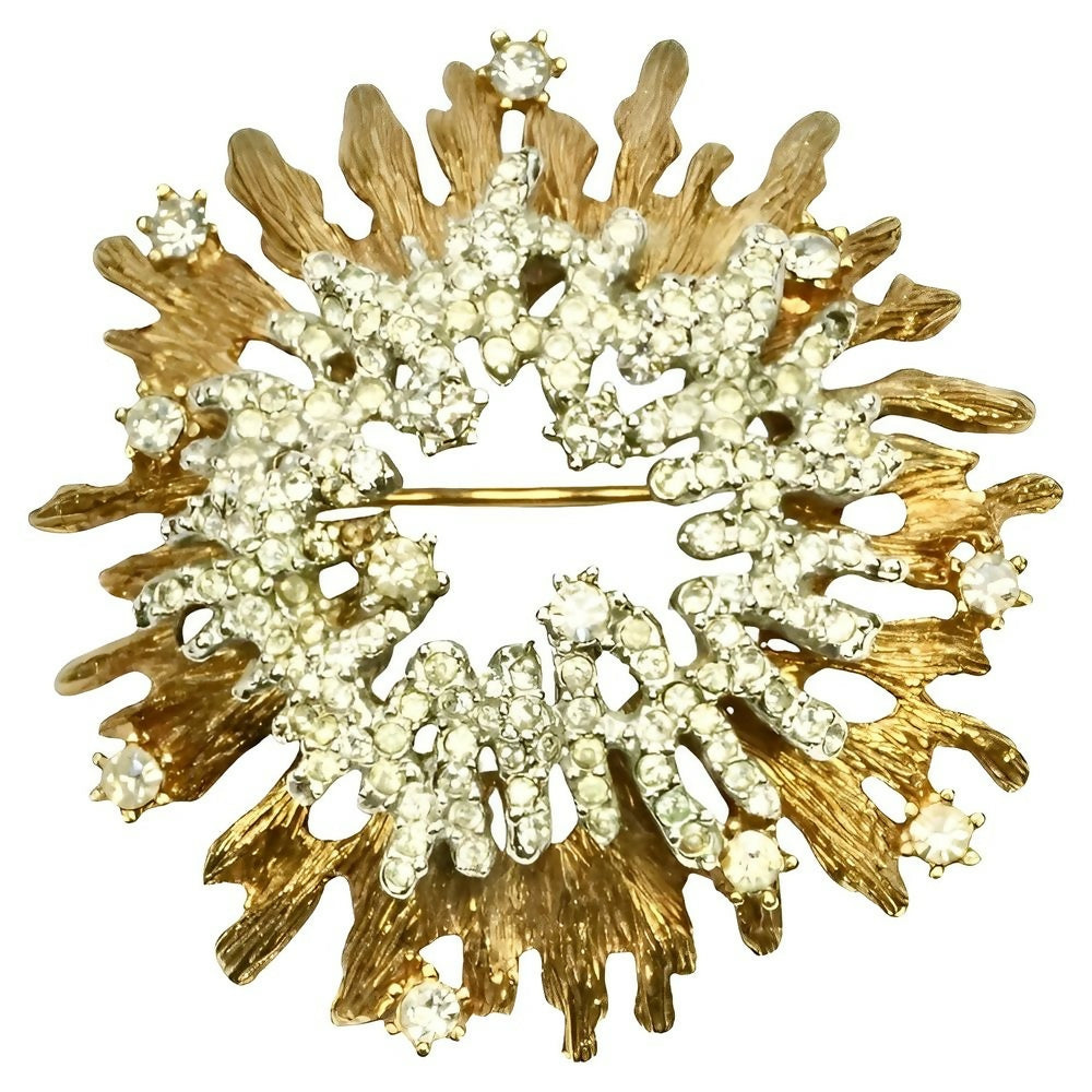gold-plated-and-silver-plated-brooch-with-a-centre-cluster-of-rhinestones-1p