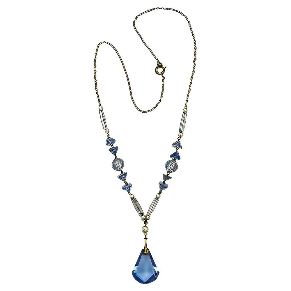 art-deco-gold-tone-blue-glass-faux-pearl-necklace-with-drop-pendant-1z