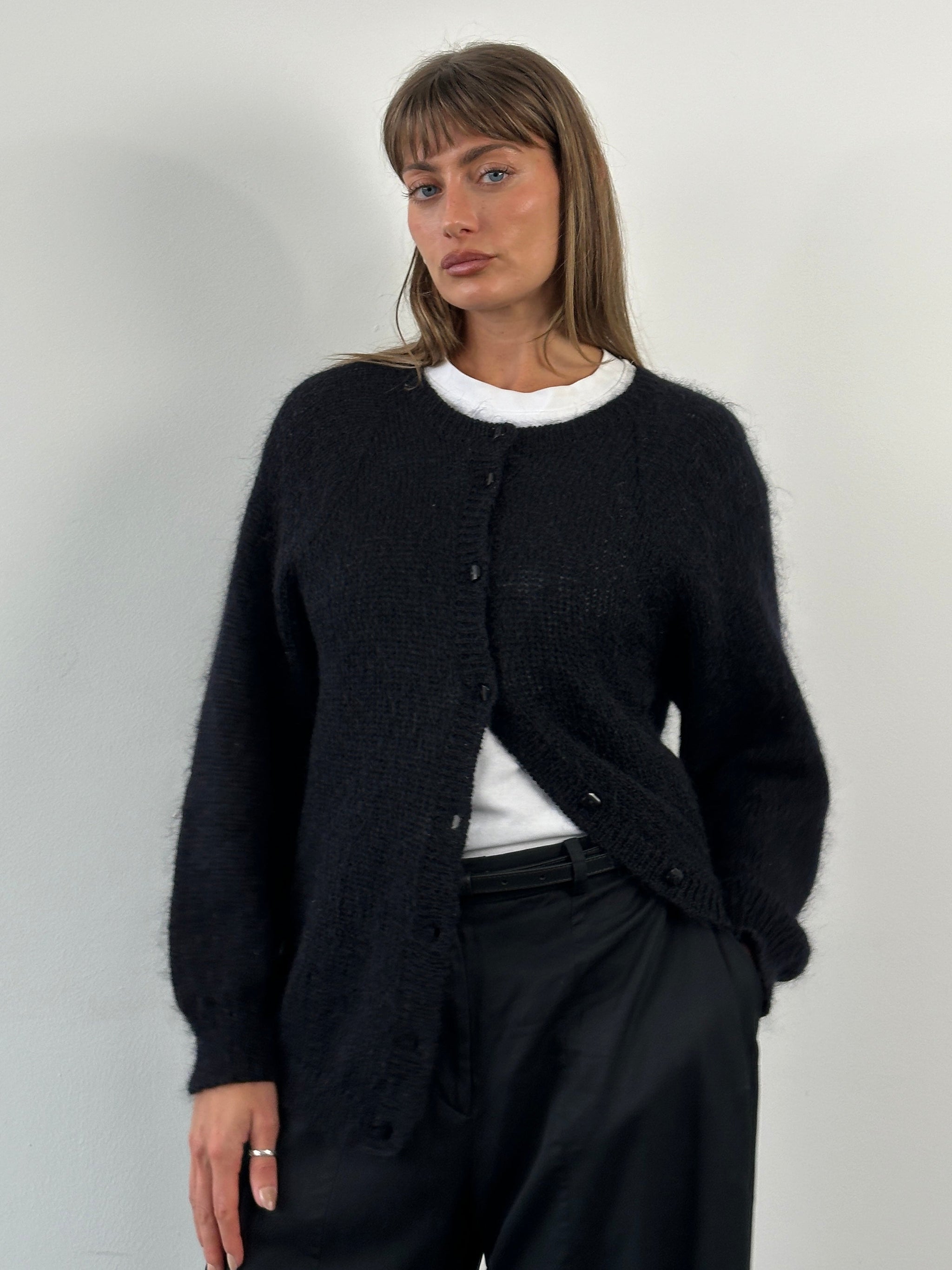 St Michael 1990s Mohair Cardigan - L – Peekaboo Vintage Marketplace