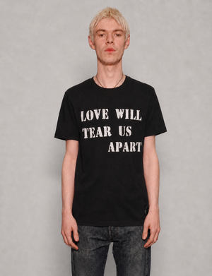 'Love Will Tear Us Apart' T-Shirt in Black