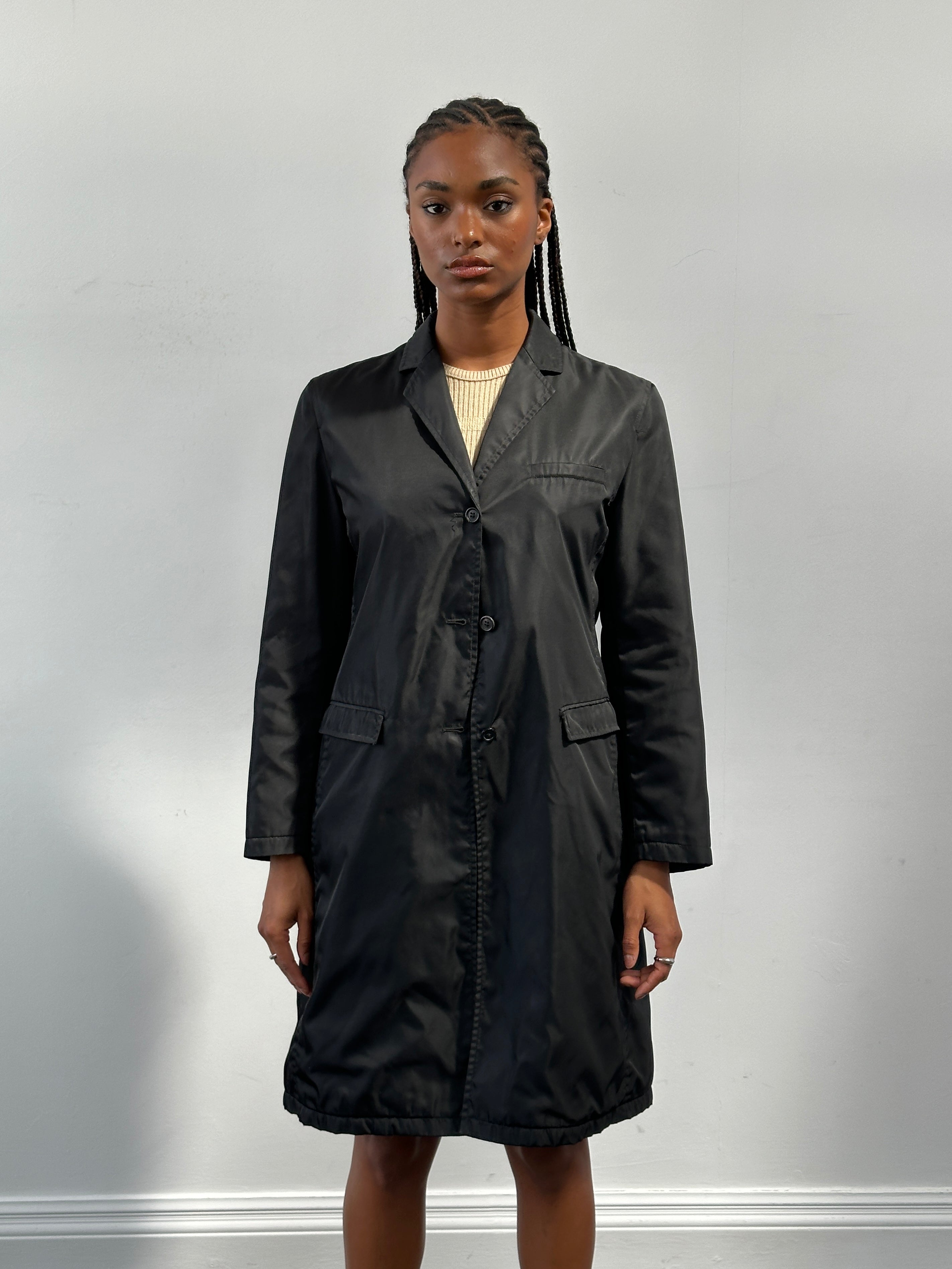 ジャケット・アウター 90's archive PRADA long coat lady's 90s Belted Nylon Trench Coat | Authentic & Vintage | ReSee