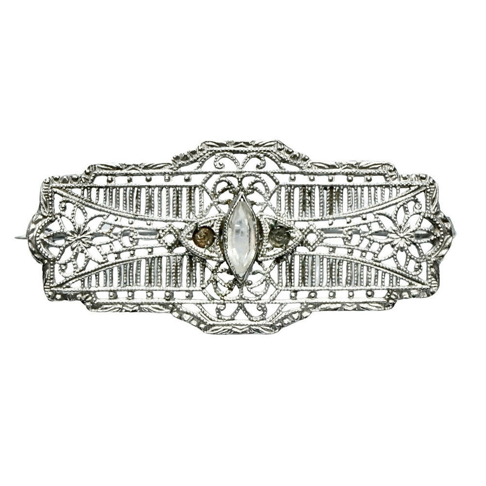 j-h-peckham-silver-tone-intricate-brooch-with-a-clear-marquise-crystal-1