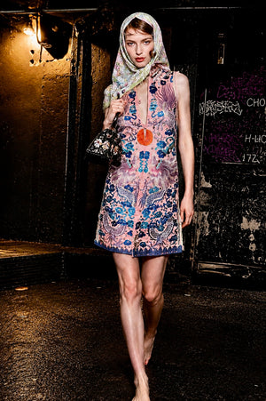Magda, Late Qing dynasty Chinese silk embroidered waistcoat/dress
