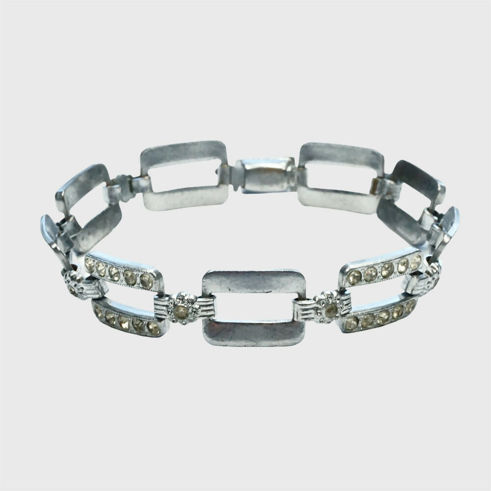 silver-tone-rectangular-link-bracelet-with-plain-clear-crystals-and-round-crystals-links-3p